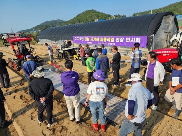 신안군, 마늘 전 과정 기계화 본격 추진..