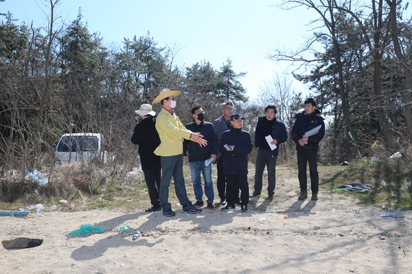 2020.03.05 압해읍 신장선착장애서 군청까지 방조제 현장점검 1