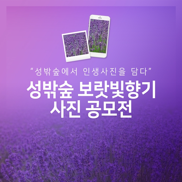 ★[성밖숲에서 인생사진을 담다] 보랏빛향기 사진 공모전 (2018.8.1 ~ 10.31)★ 2